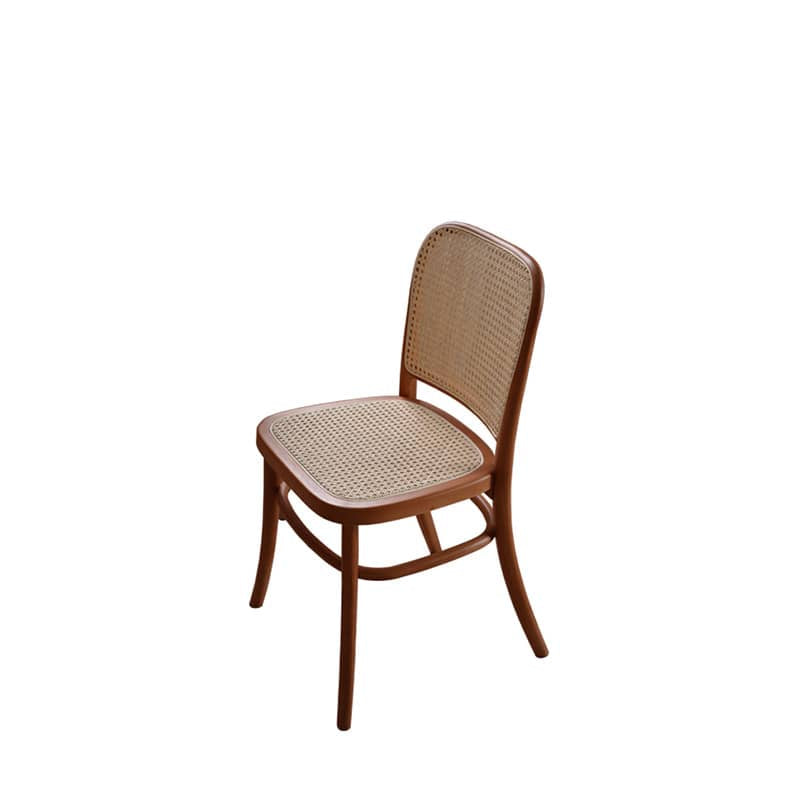 18.5‘’ Modern Beech Wood Chair with Rattan Seat in Natural Wood Color for Diningroom fyx-889