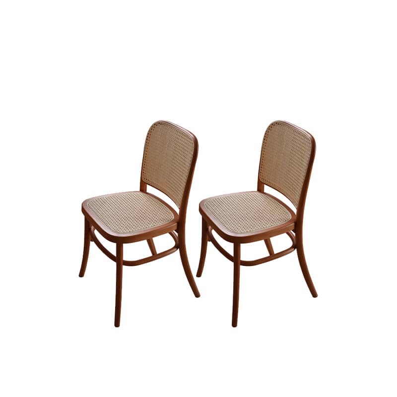 18.5‘’ Modern Beech Wood Chair with Rattan Seat in Natural Wood Color for Diningroom fyx-889