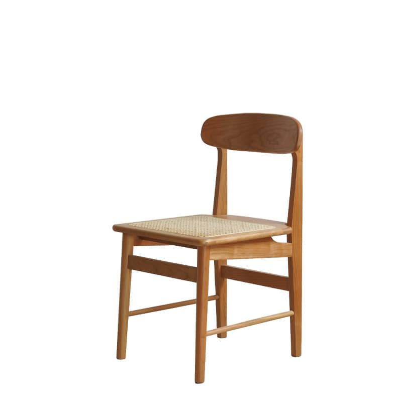 Modern Cherry Wood Dining Chair with Rattan Seat for Your Diningroom fyx-894