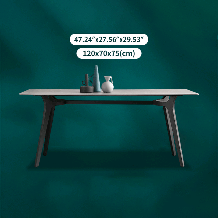 Modern Rectangular Dining Table for 6 - Durable Design with Sintered Stone Top hagst-316