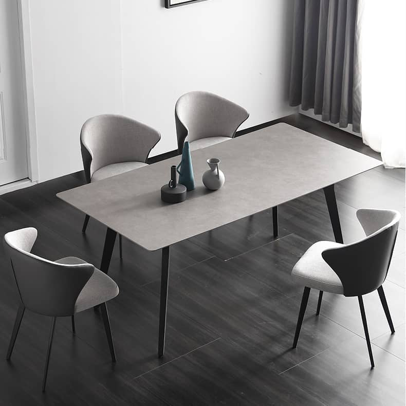 Modern Rectangular Dining Table for 6 - Durable Design with Sintered Stone Top hagst-316