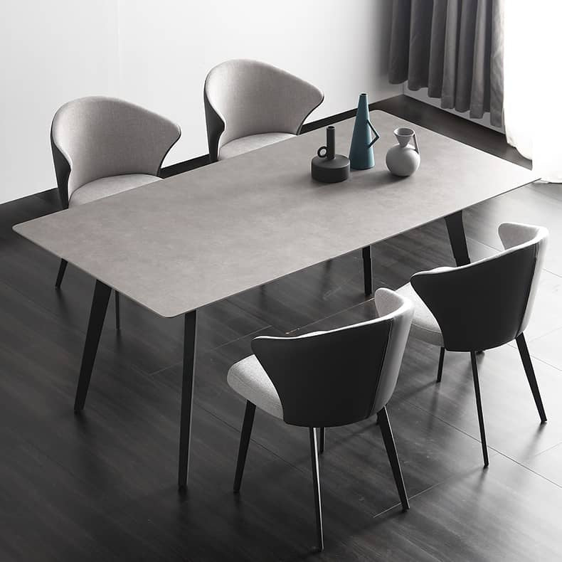 Modern Rectangular Dining Table for 6 - Durable Design with Sintered Stone Top hagst-316