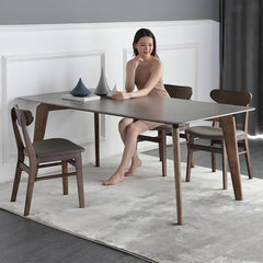 Modern Rectangular Dining Table with Wooden Legs - Minimalistic Design for Your Space hagst-318