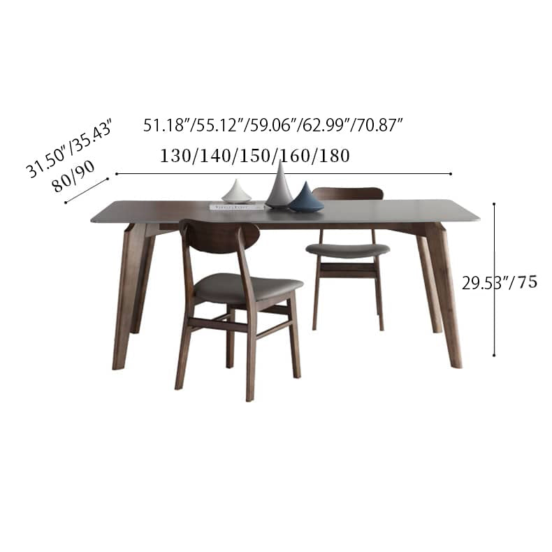 Modern Rectangular Dining Table with Wooden Legs - Minimalistic Design for Your Space hagst-318