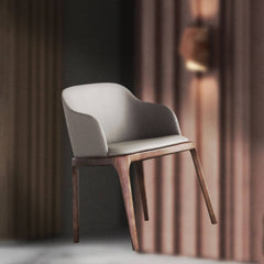 Modern Ash Wood Dining Chair in Dark Gray with Scratch-Resistant Fabric - Perfect for Dining Room hagst-328