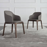 Modern Ash Wood Dining Chair in Dark Gray with Scratch-Resistant Fabric - Perfect for Dining Room hagst-328