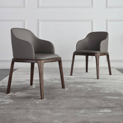 Modern Ash Wood Dining Chair in Dark Gray with Scratch-Resistant Fabric - Perfect for Dining Room hagst-328