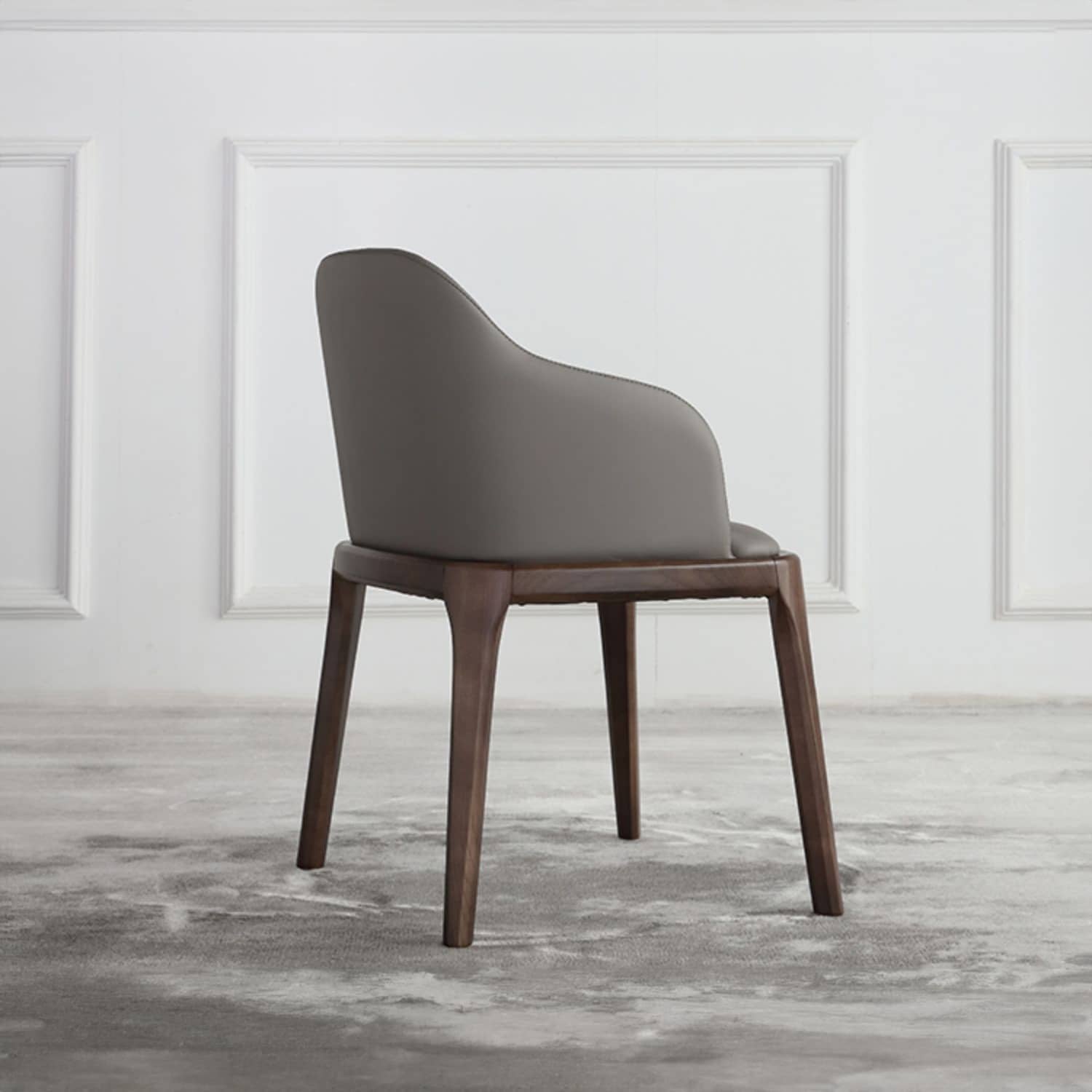 Modern Ash Wood Dining Chair in Dark Gray with Scratch-Resistant Fabric - Perfect for Dining Room hagst-328