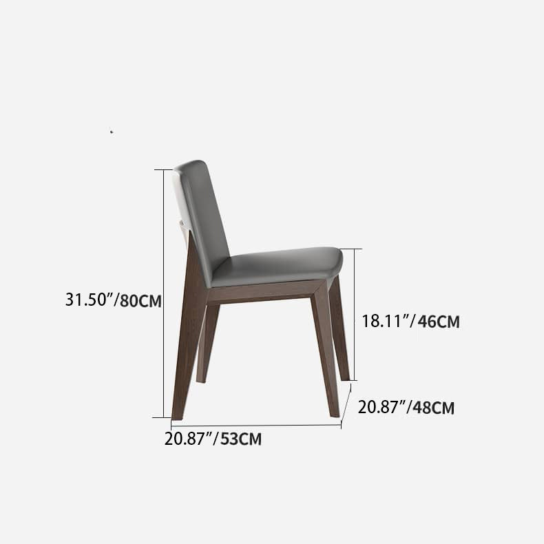 Modern Dark Gray Ash Wood Chair with Scratch-Resistant Fabric Upholstery Chair*2 hagst-329