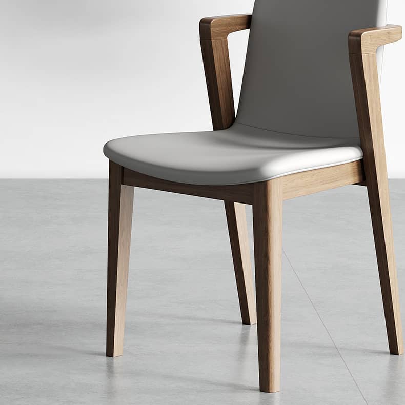 Stylish Ash Wood Dining Chair in Dark Gray with Scratch-Resistant Fabric for Dining Room hagst-335