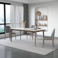 Modern Ash Wood Dining Chair with Scratch-Resistant Fabric Chair*2 - Durable & Stylish Seating hagst-338