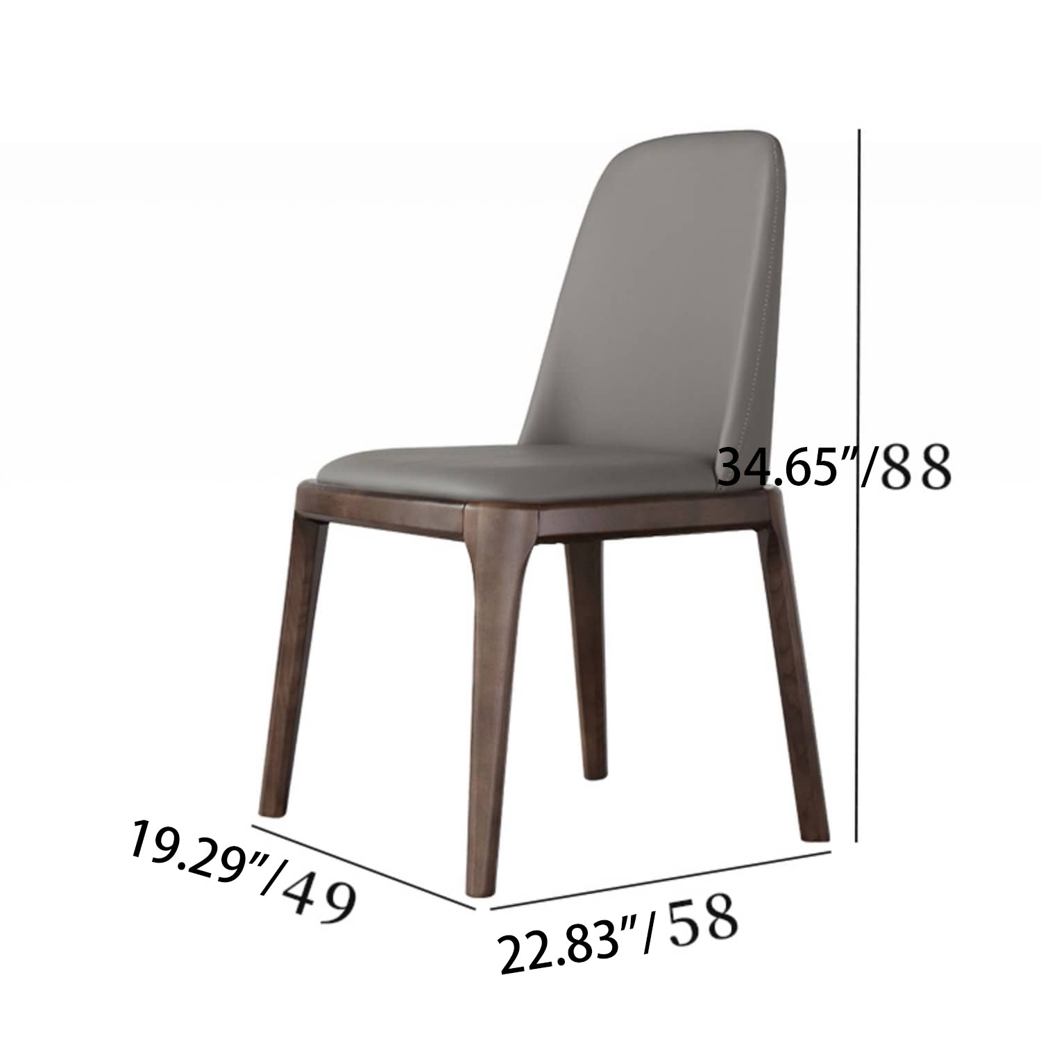 Modern Ash Wood Dining Chair with Scratch-Resistant Fabric Chair*2 - Durable & Stylish Seating hagst-338