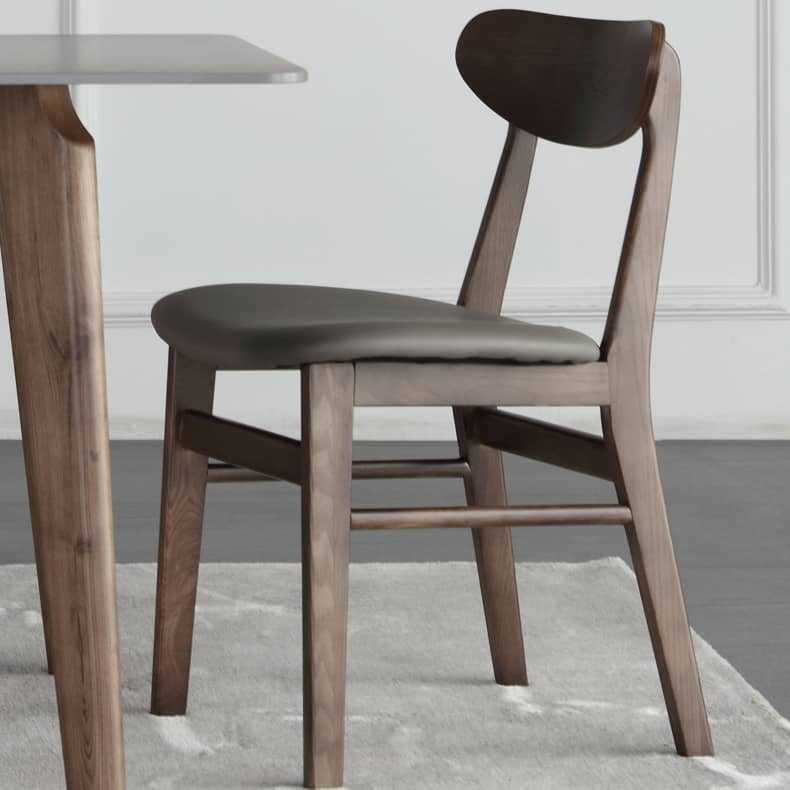 Modern Dark Gray Ash Wood DIning Chair with Scratch-Resistant Fabric - Stylish Durability for Dining Room hagst-339