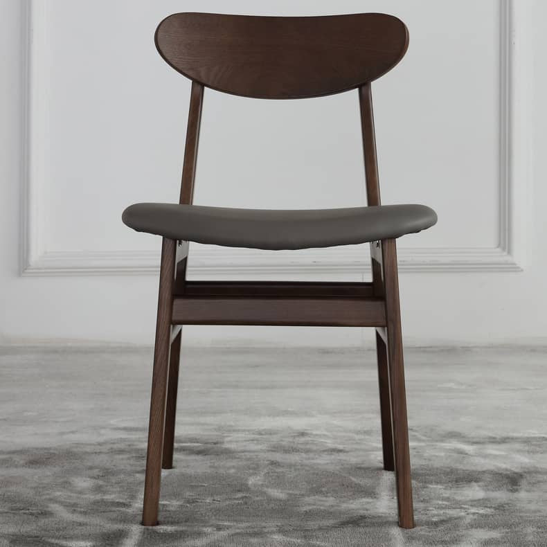 Modern Dark Gray Ash Wood DIning Chair with Scratch-Resistant Fabric - Stylish Durability for Dining Room hagst-339