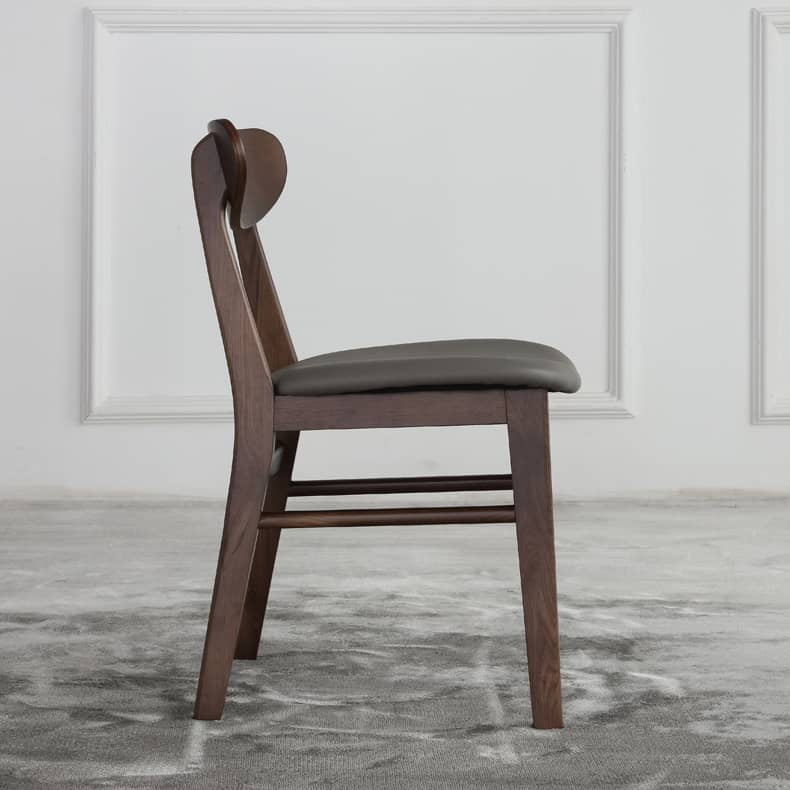 Modern Dark Gray Ash Wood DIning Chair with Scratch-Resistant Fabric - Stylish Durability for Dining Room hagst-339