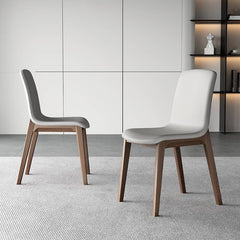 Modern Light Gray Ash Wood Dining Chair with Durable Scratch-Resistant Fabric for Dining Room hagst-340