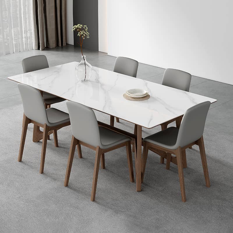 Modern Light Gray Ash Wood Dining Chair with Durable Scratch-Resistant Fabric for Dining Room hagst-340