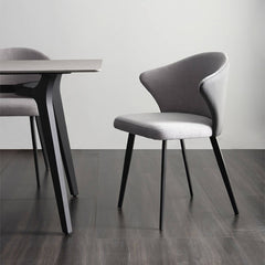 18.1‘’ Stylish Light Gray Dining Chair with Cotton-Ramie & Scratch-Resistant Fabric hagst-341