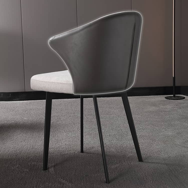 18.1‘’ Stylish Light Gray Dining Chair with Cotton-Ramie & Scratch-Resistant Fabric hagst-341