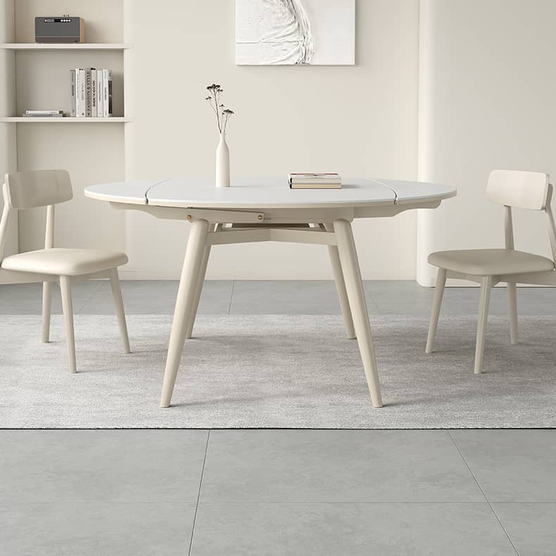 Extendable Round Dining Table for 6-8 Persons - Durable Design with Sintered Stone Top hagst-559