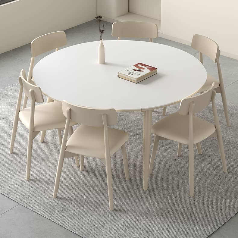 Extendable Round Dining Table for 6-8 Persons - Durable Design with Sintered Stone Top hagst-559