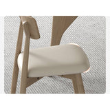 Sleek Faux Leather Dining Chair in Oak Wood with Plush Foam Cushion hagst-814