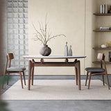 Stylish Oak Wood Dining Chair in Grey & Brown with Foam and Faux Leather Upholstery hagst-815