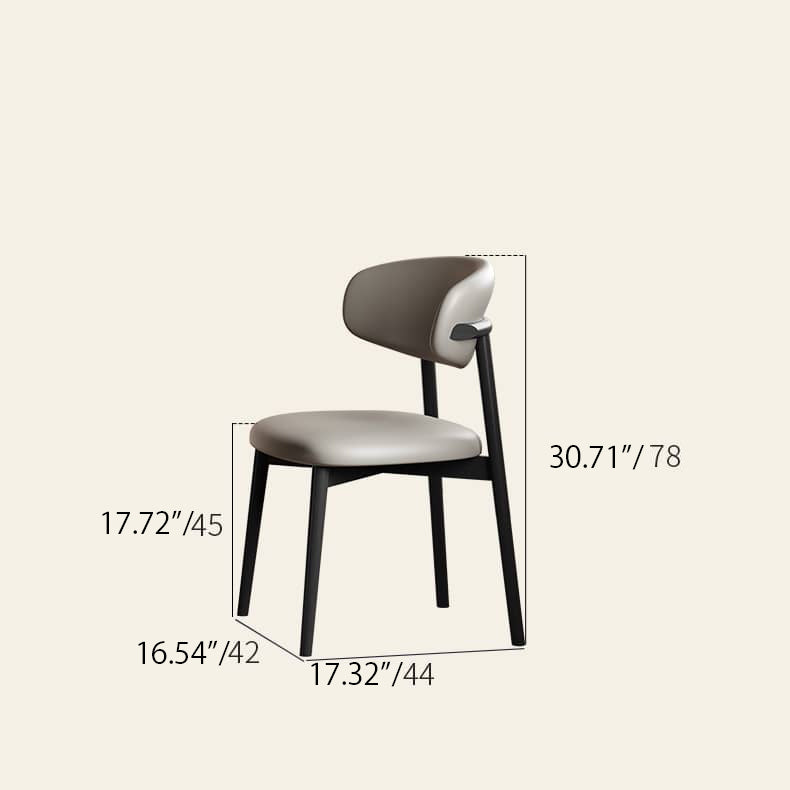 Luxury Ash Wood Dining Chair with Faux Leather Upholstery Chair*2 for Dining Room  hagst-817