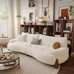 Versatile Sofa: Beige, Dark Yellow, Gray, Green - Light Pine & Oak Wood Options hatx-1023