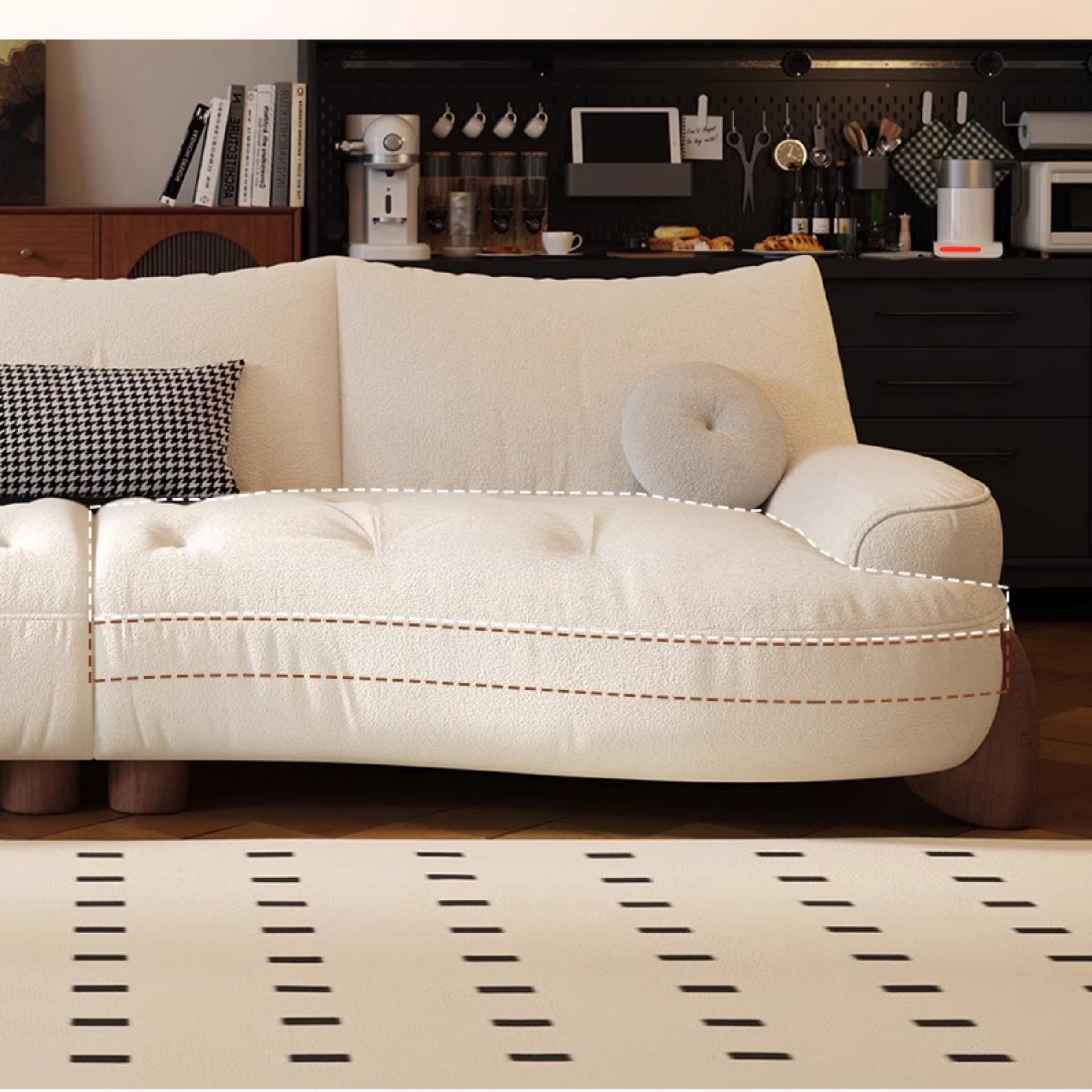 Versatile Sofa: Beige, Dark Yellow, Gray, Green - Light Pine & Oak Wood Options hatx-1023