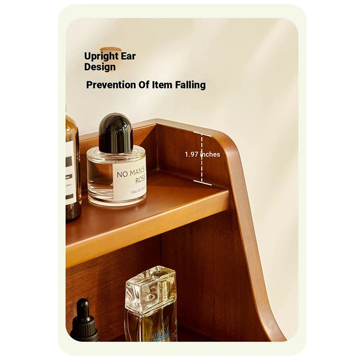 Stylish Dual-Purpose Cherry Wood Makeup Table & Nightstand with Sleek Design hby-4599
