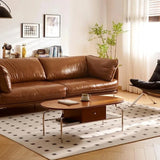 Stylish Cherry Wood & Stainless Steel Coffee Table - Space-Saving Design for Modern Living Rooms - 47.24 x 23.62 hby-4600