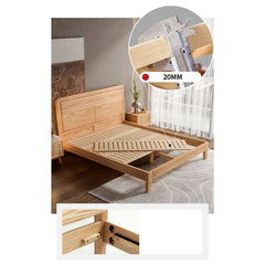 Stunning Natural Oak and Pine Wood Bed - Elegant and Durable hbzwg-634