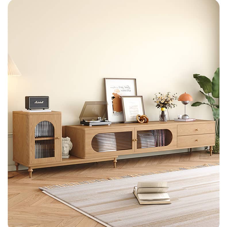 Oak Wood Coffee Table Natural Wood Color Rectangle with Storage - Modern Design for LIvingroom hbzwg-644