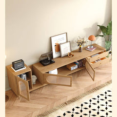 Oak Wood Coffee Table Natural Wood Color Rectangle with Storage - Modern Design for LIvingroom hbzwg-644