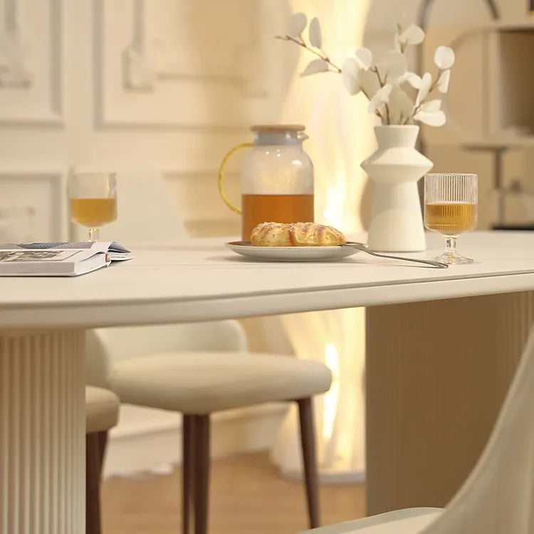 Modern Oval Sintered Stone Dining Table – Elegant Design for Chic Interiors hfcjp-4001