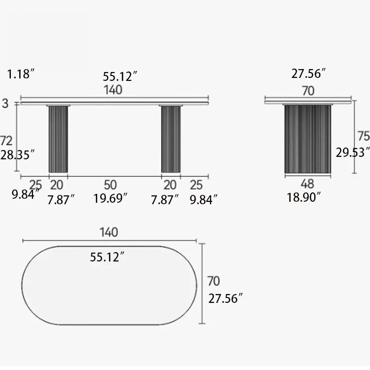 Modern Oval Sintered Stone Dining Table – Elegant Design for Chic Interiors hfcjp-4001