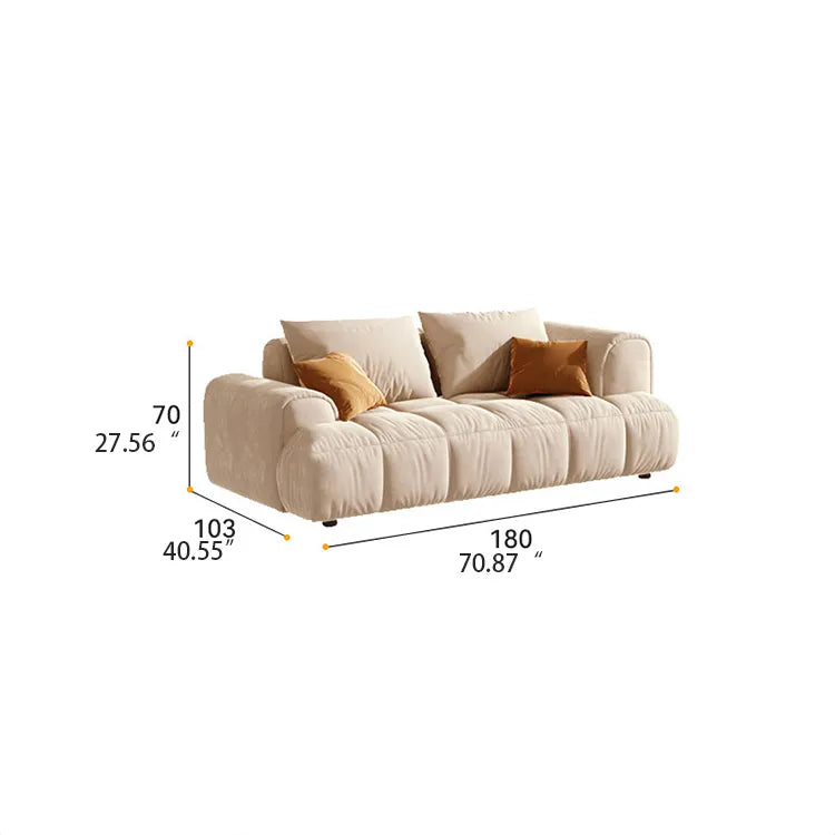 Stylish Two-Tone Brushed Fabric Sofa - Perfect for Modern Living Rooms! hfcjp-4009