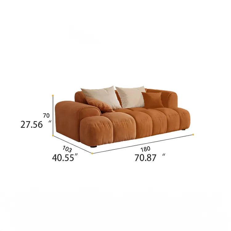 Stylish Two-Tone Brushed Fabric Sofa - Perfect for Modern Living Rooms! hfcjp-4009