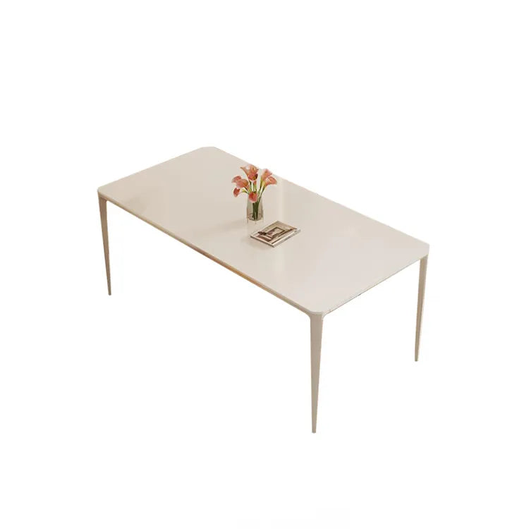 Sleek Marble & Aluminum Alloy Dining Table – Modern Elegance hfcjp-4010