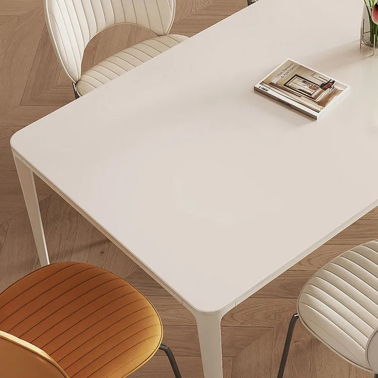 Sleek Marble & Aluminum Alloy Dining Table – Modern Elegance hfcjp-4010