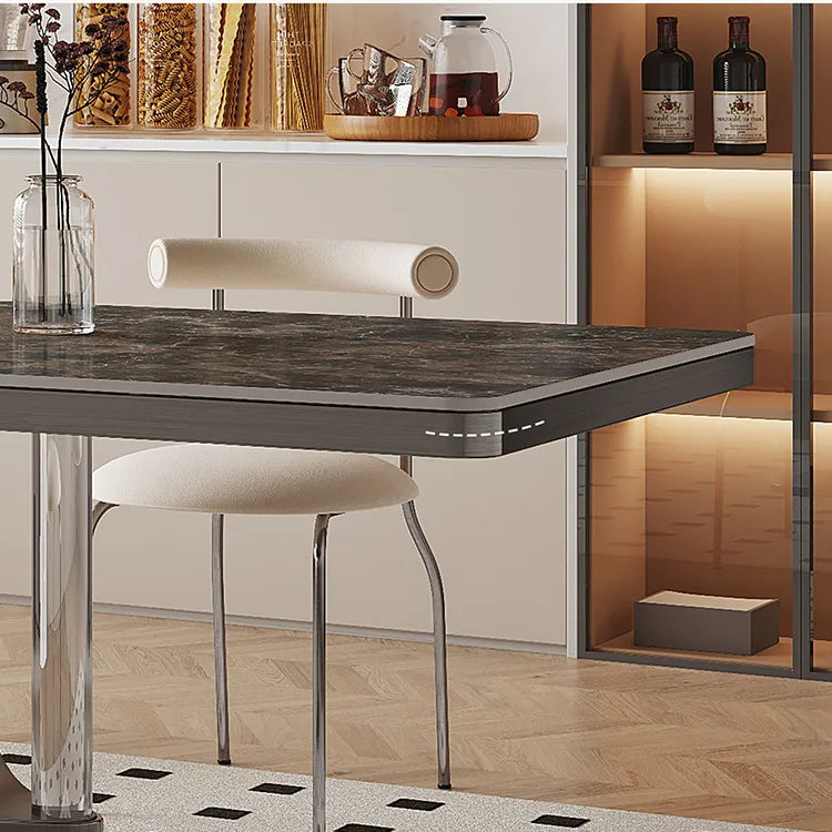 Marble & Acrylic Dining Table – A Touch of Modern Elegance hfcjp-4012