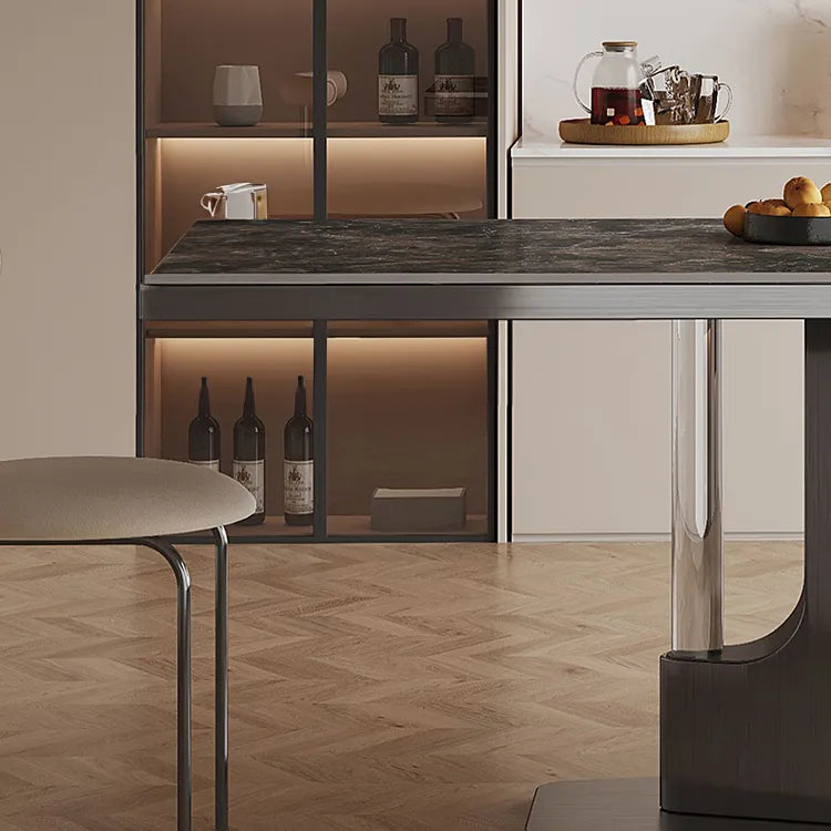 Marble & Acrylic Dining Table – A Touch of Modern Elegance hfcjp-4012