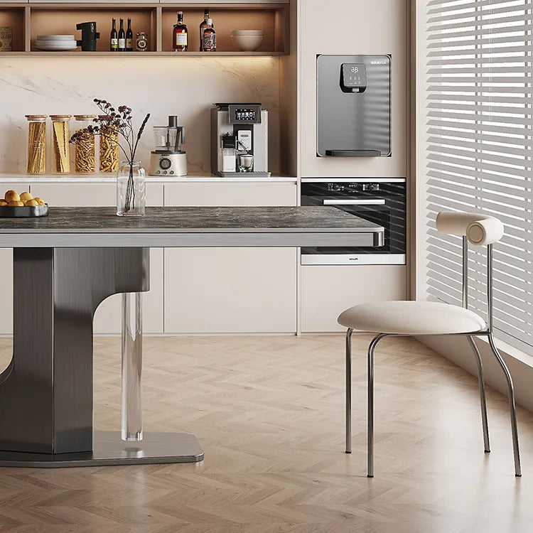 Marble & Acrylic Dining Table – A Touch of Modern Elegance hfcjp-4012