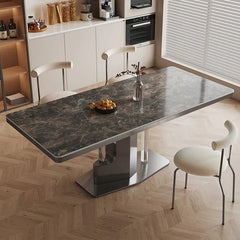 Marble & Acrylic Dining Table – A Touch of Modern Elegance hfcjp-4012