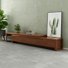 Elegant Natural Brown TV Cabinet - Rubber Wood, Pine Wood & Laminated Finish hglna-1435