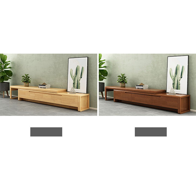 Elegant Natural Brown TV Cabinet - Rubber Wood, Pine Wood & Laminated Finish hglna-1435