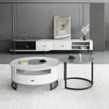 Sleek Gray White TV Cabinet - Stylish Pine Wood & Durable Laminated Finish hglna-1436