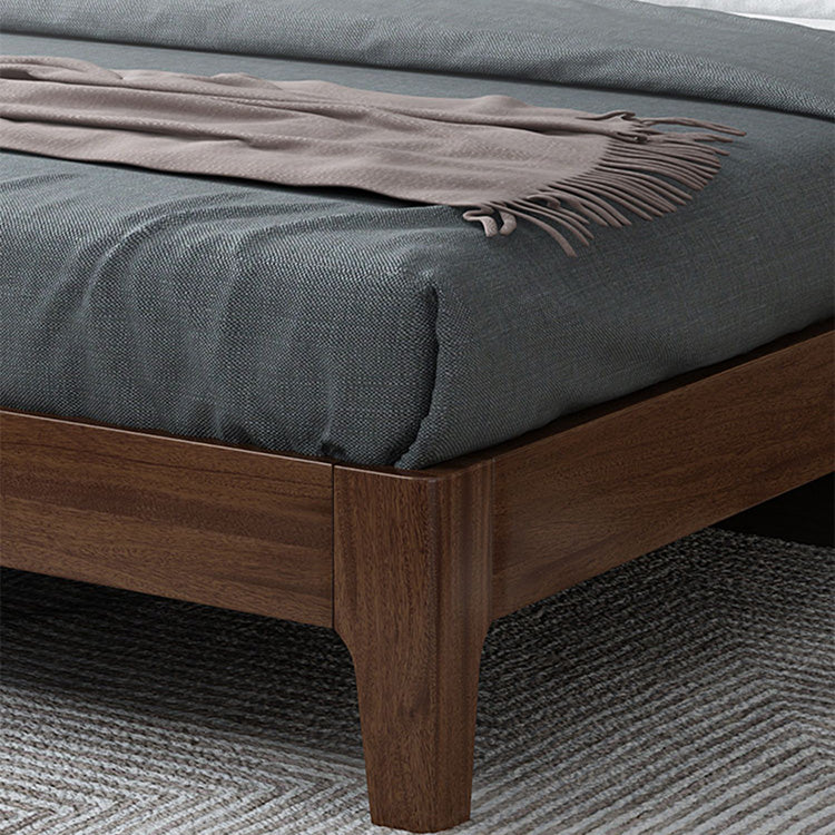 Elegant Bed Frame in Rich Brown Walnut & Pine Wood Finish hglna-1443