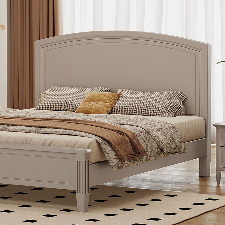 Stylish and Durable Gray Bed Frame Made from High-Quality Rubber Wood and Solid Pine hglna-1446